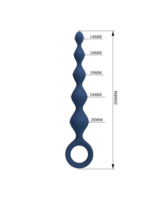 MR Play 5 Beads Anal Bead - Koraliki Analne Silikonowe 20,4 cm, Wodoodporne, Bezpieczne dla Ciała