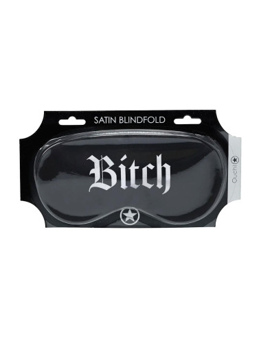 Bitch - Printed Satin Mask - Black