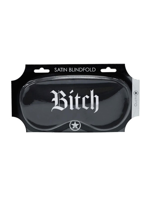 Bitch - Printed Satin Mask - Black