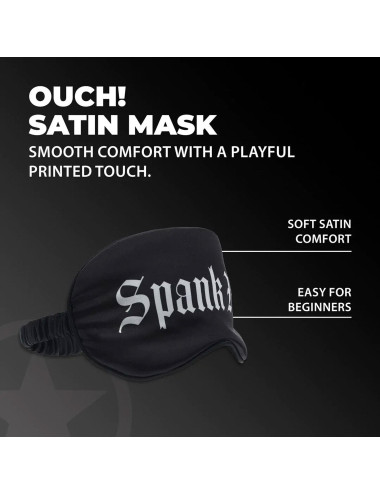 Spank Me - Printed Satin Mask