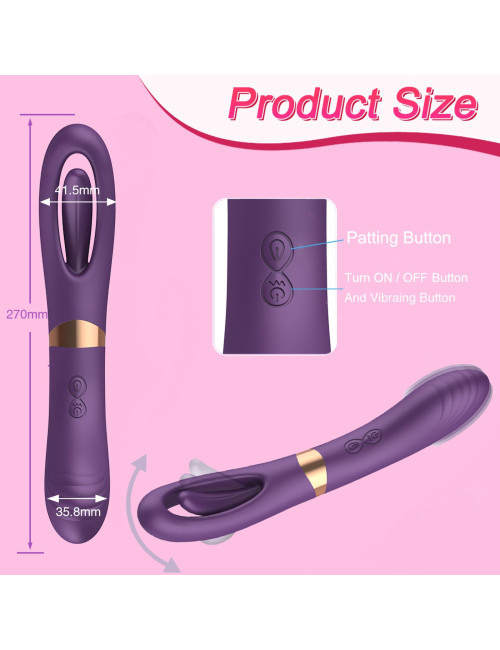 Flicking dual g spot vibrator