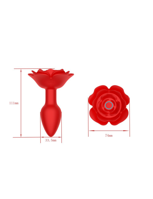 Rose rotating anal plug