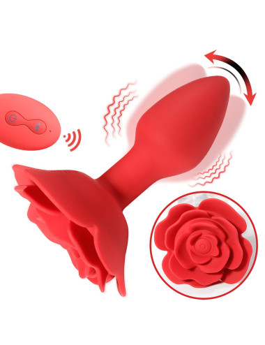 Rose rotating anal plug