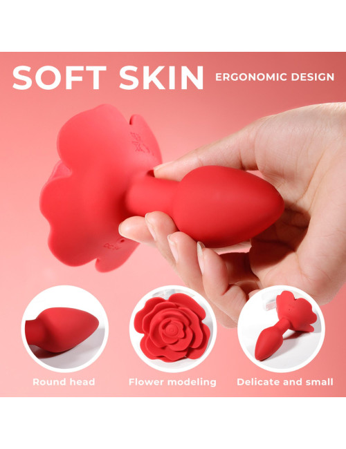 Rose rotating anal plug