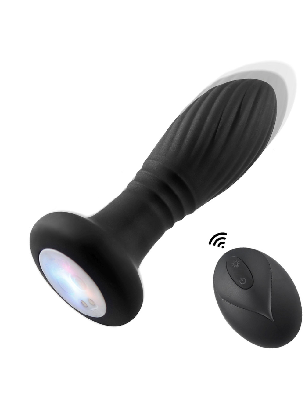Lighting anal plug black