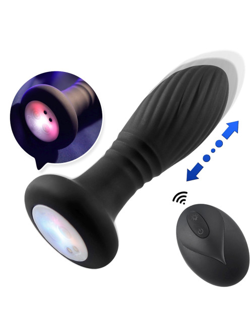 Lighting anal plug black
