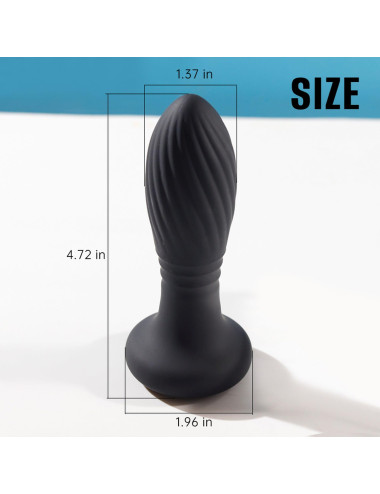 Lighting anal plug black