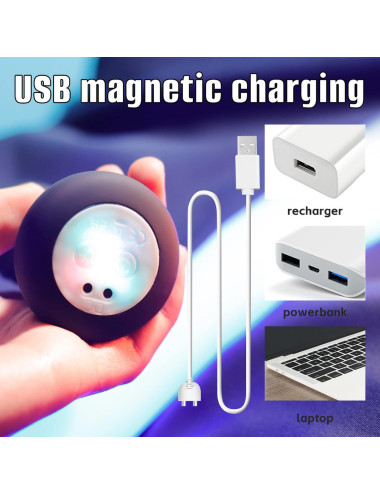 Lighting anal plug black
