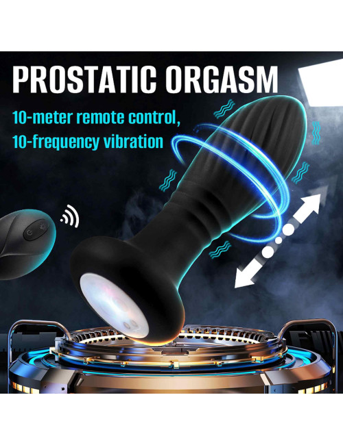 Lighting anal plug black