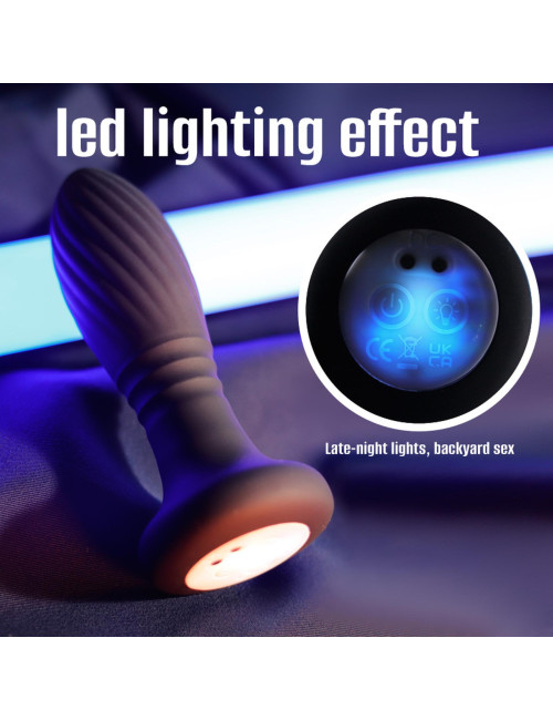 Lighting anal plug black