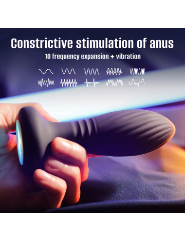 Lighting anal plug black