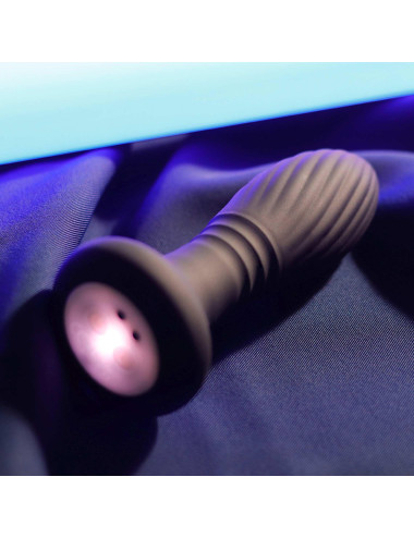 Lighting anal plug black