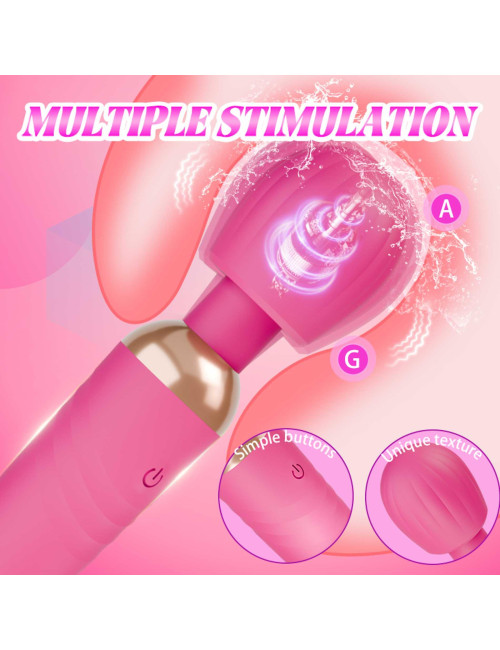 Little Fairy Wand Pink - Masażer i Wibrator, Zabawki erotyczne, silikon medyczny, 10 trybów