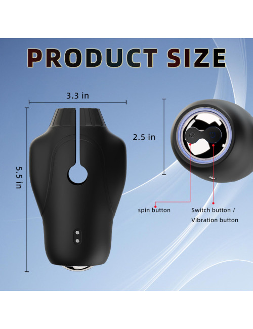 Cyclone Spinner Elite – Męski Masturbator z Rotacją i Wibracją, IPX6