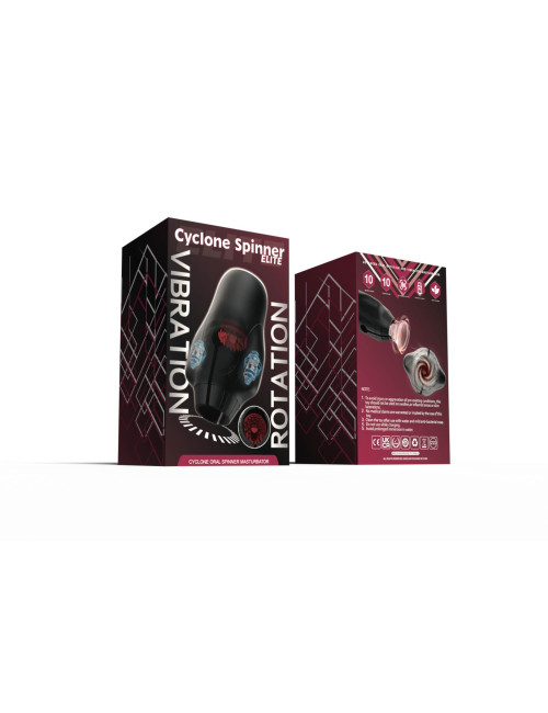 Cyclone Spinner Elite – Męski Masturbator z Rotacją i Wibracją, IPX6