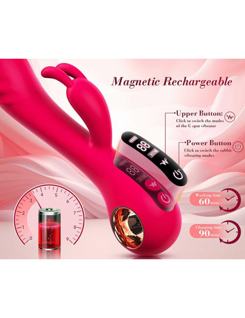 Króliczek G-Spot i Stymulacja Punktu G oraz Łechtaczki - Wibrator 2w1, 9+9 trybów, IPX7