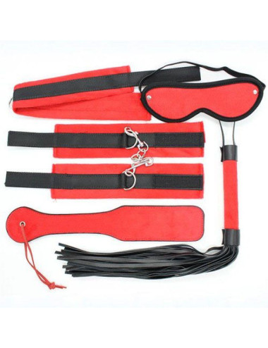 Zestaw Bondage Pejcz Czerwony – Zabawki dla Par