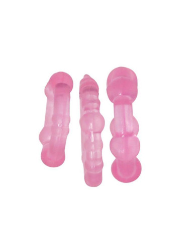 Kit di 3 anelli fallici Timeless Stud (rosa)
