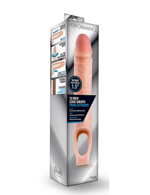 Performance 10 cali Przedłużka na Penis – Nakładka, Zabawki, TPE, 16,5 cm długości