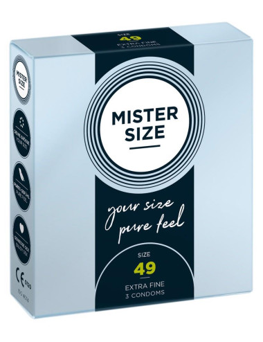 Mister Size 49mm pack of 3