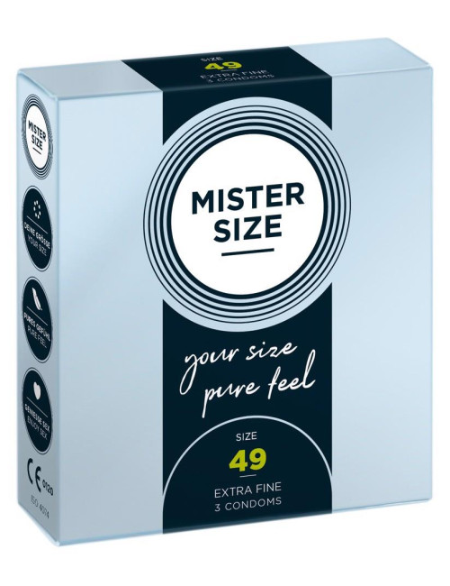 Mister Size 49mm pack of 3