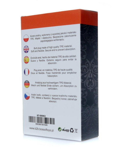 B - Series EasyLove WavePlug – Korek analny TPE, 9 cm
