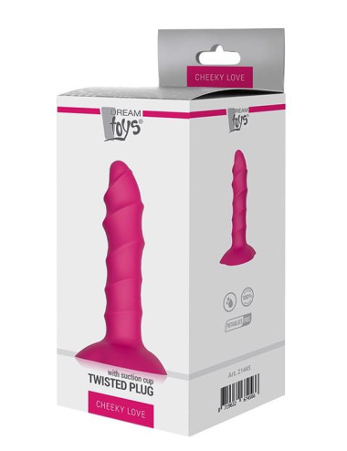 CHEEKY LOVE TWISTED PLUG WITH SUCTION CU