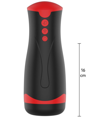 Masturbator Vibrating&Squeeze Black