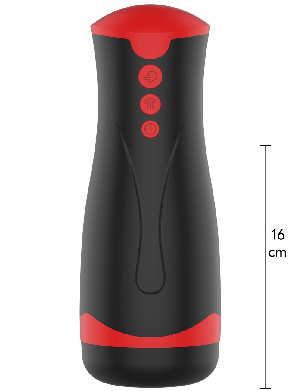Masturbator Vibrating&Squeeze Black