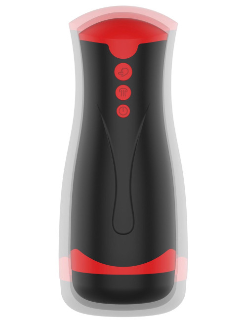 Masturbator Vibrating&Squeeze Black