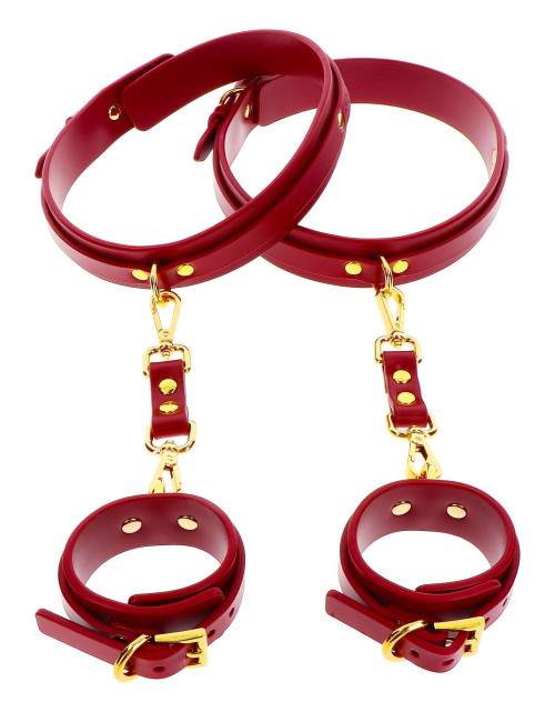 Wrist To Thigh Cuff Set Red