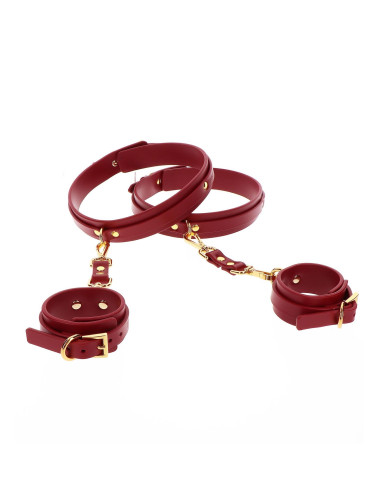 Wrist To Thigh Cuff Set Red
