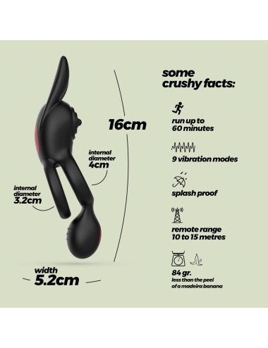 CRUSHIOUS DINGO DOUBLE VIBRATING RING WITH REMOTE CONTROL