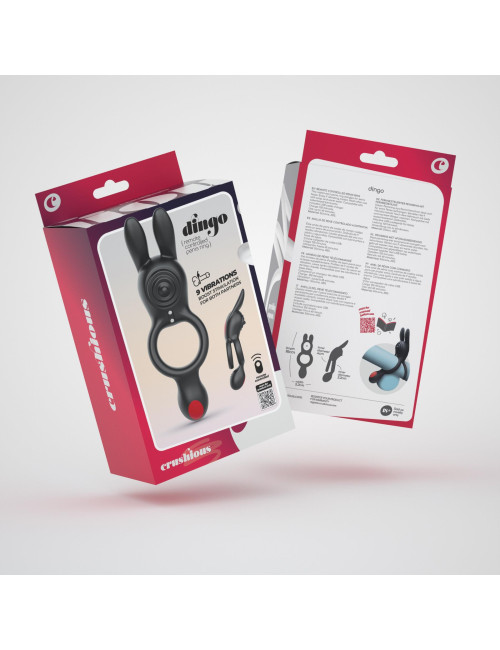 CRUSHIOUS DINGO DOUBLE VIBRATING RING WITH REMOTE CONTROL