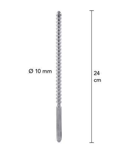 Dip Stick Ribbed 10 mm Silver