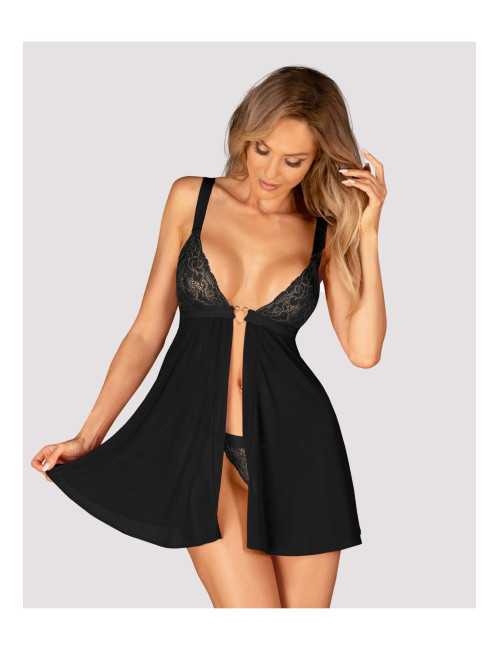 Obsessive Elianes Babydoll Czarna M/L