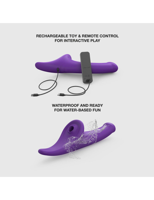 MULTI ORGASM DILDO - L - PURPLE TR