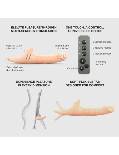 MULTI ORGASM REALISTIC DILDO - L - VANILLA TR