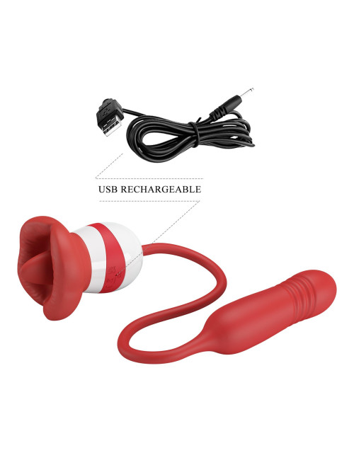 PRETTY LOVE - Ashlynn, 5 vibration functions 5 thrusting settings 5 licking settings