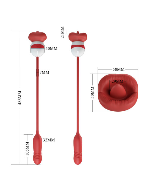 PRETTY LOVE - Ashlynn, 5 vibration functions 5 thrusting settings 5 licking settings