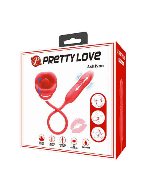 PRETTY LOVE - Ashlynn, 5 vibration functions 5 thrusting settings 5 licking settings