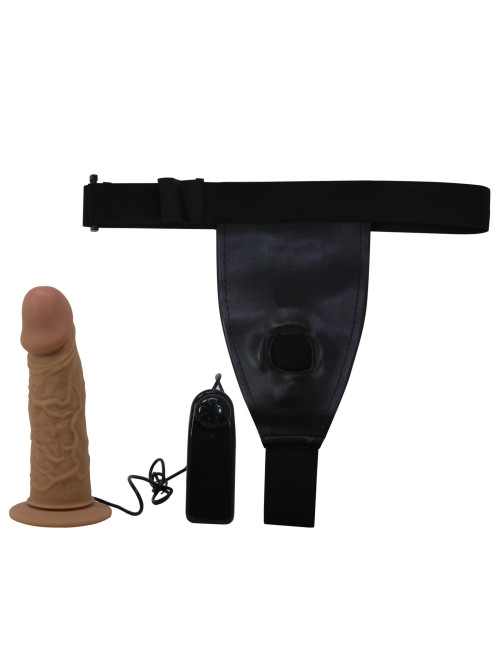 PRETTY LOVE - HARNESS BRIEFS- Draven Strap-On 6,8'' Dildo vibration