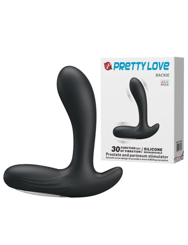Pretty Love Backie Black - czarny wibrator USB 30 funkcji