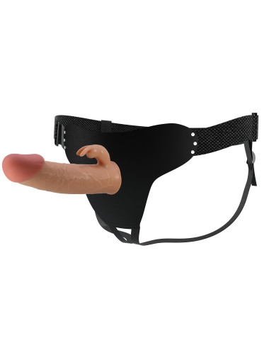 PRETTY LOVE - Mavis Flesh, Universal Strap-On Harness, Dildo 7.4'' TPR