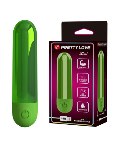 Pretty Love Kiwi - Rechargeable Bullet Vibrator - Green