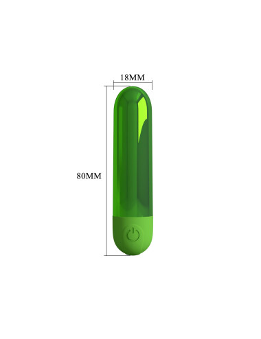 Pretty Love Kiwi - Rechargeable Bullet Vibrator - Green