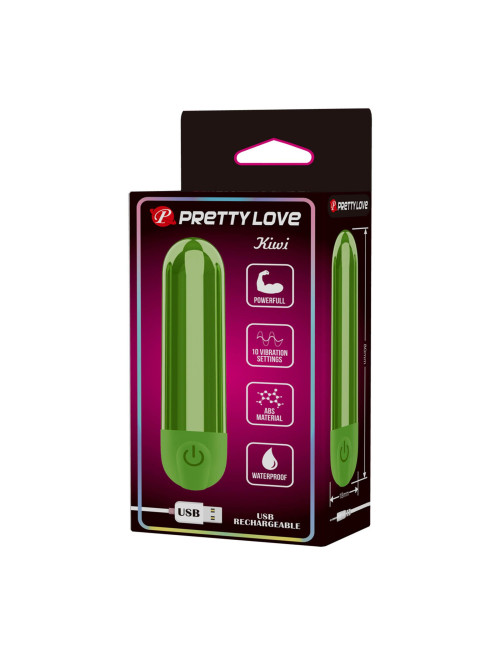 Pretty Love Kiwi - Rechargeable Bullet Vibrator - Green