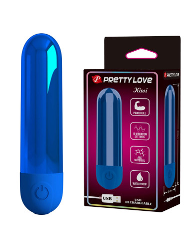 Pretty Love Kiwi - Rechargeable Bullet Vibrator - Blue