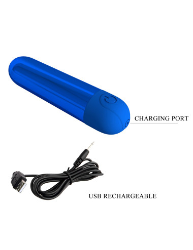 Pretty Love Kiwi - Rechargeable Bullet Vibrator - Blue