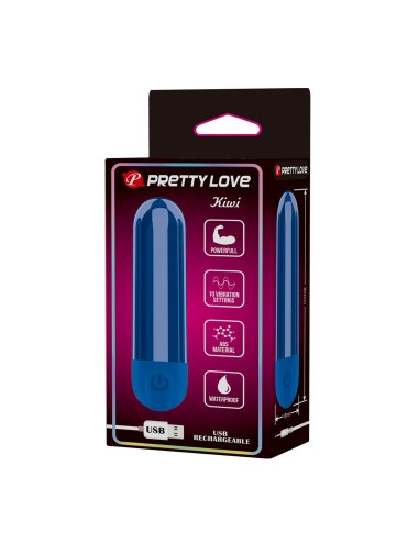 Pretty Love Kiwi - Rechargeable Bullet Vibrator - Blue